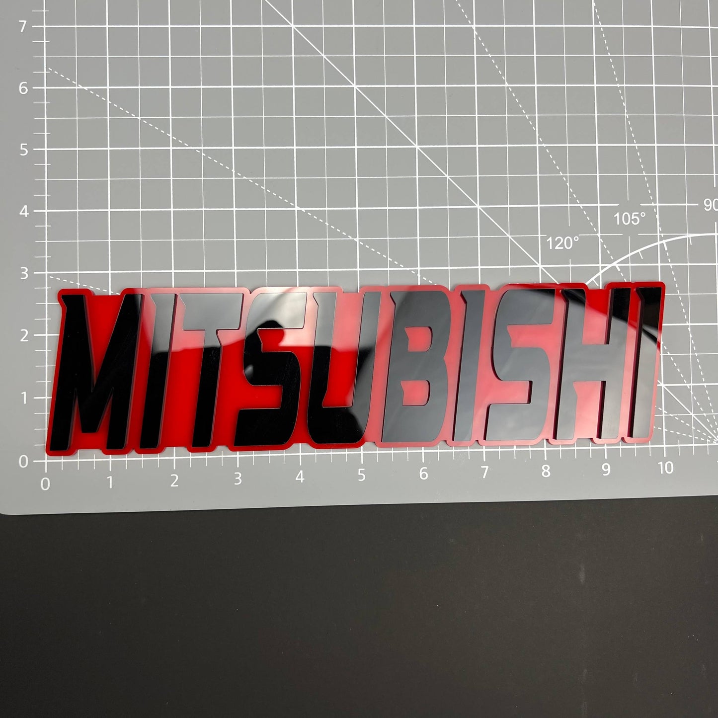 1PC MITSUBISHI 3D Acrylic Badge - Car Truck Emblem Fender Tailgate Trunk Sticker