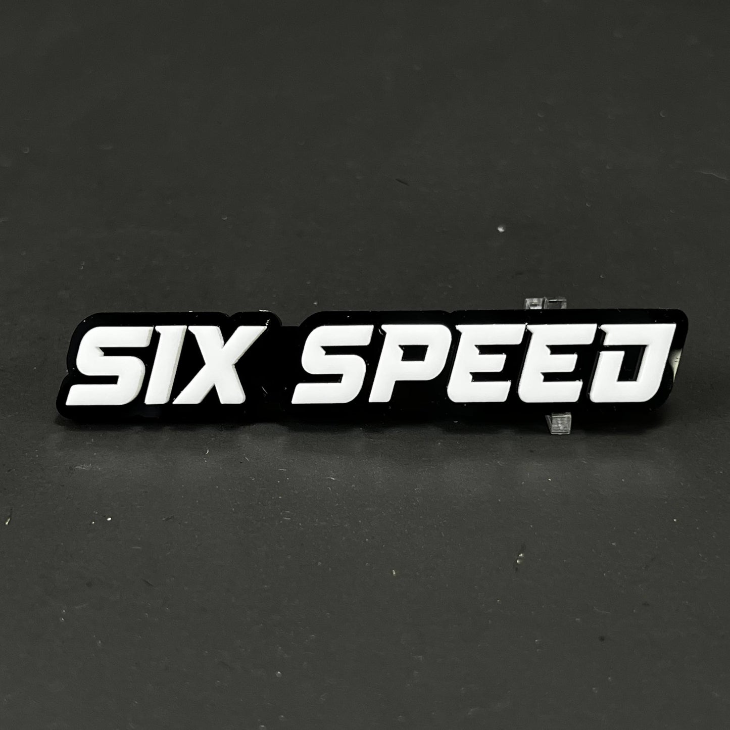 1PC SIX SPEED 3D Acrylic Badge - Car Truck Emblem Fender Tailgate Trunk Sticker