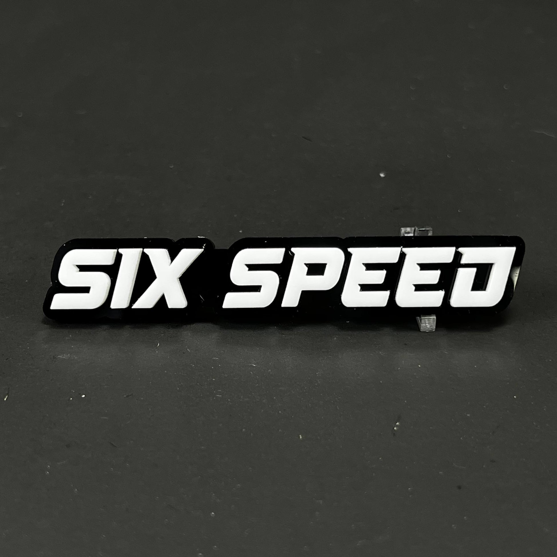 1PC SIX SPEED 3D Acrylic Badge - Car Truck Emblem Fender Tailgate Trunk Sticker
