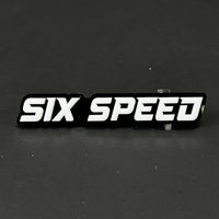 1PC SIX SPEED 3D Acrylic Badge - Car Truck Emblem Fender Tailgate Trunk Sticker