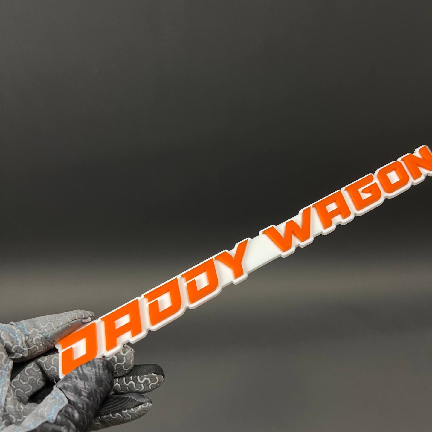 1PC DADDY WAGON 3D Acrylic Badge - Car Truck Emblem Fender Sticker