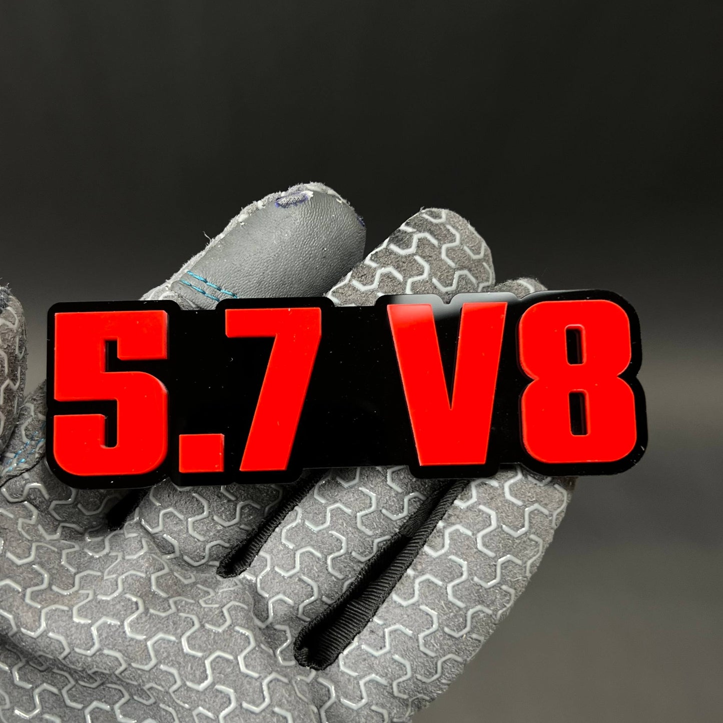 1PC 5.7 V8 3D Acrylic Badge - Car Truck Emblem Fender Tailgate Trunk Sticker