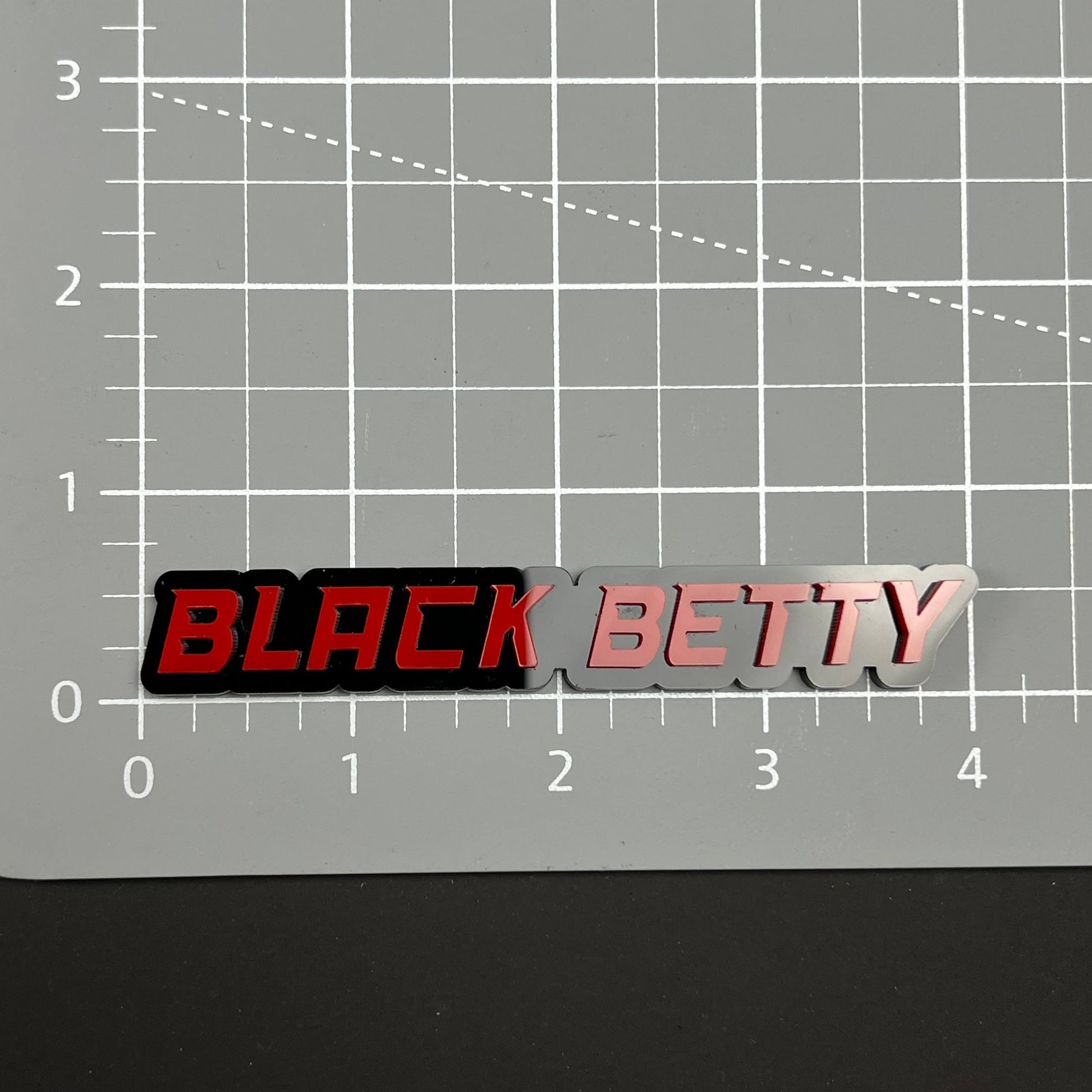 1PC BLACK BETTY 3D Acrylic Badge - Car Truck Emblem Fender Sticker