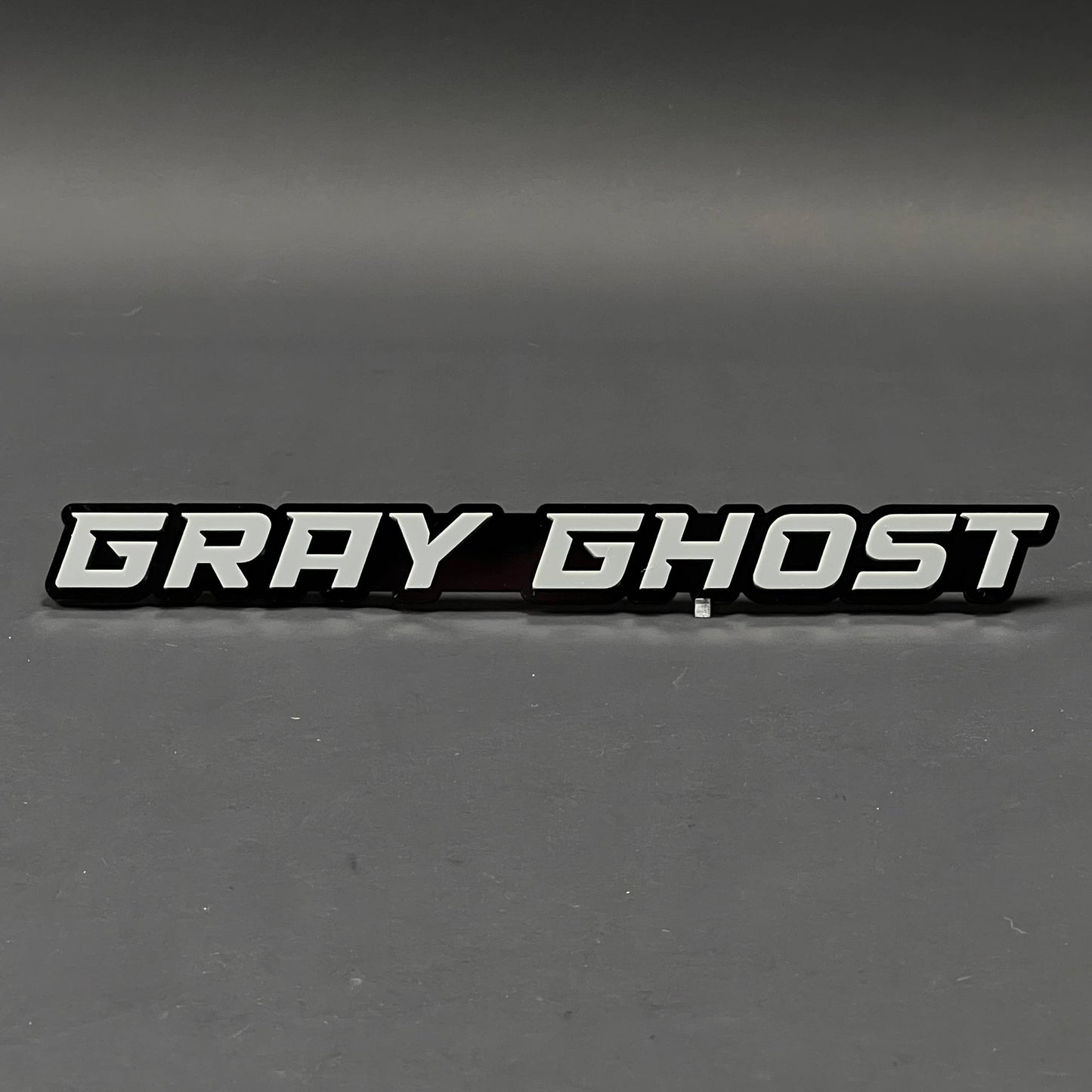 1PC GRAY GHOST 3D Acrylic Badge - Car Truck Emblem Fender Tailgate Trunk Sticker
