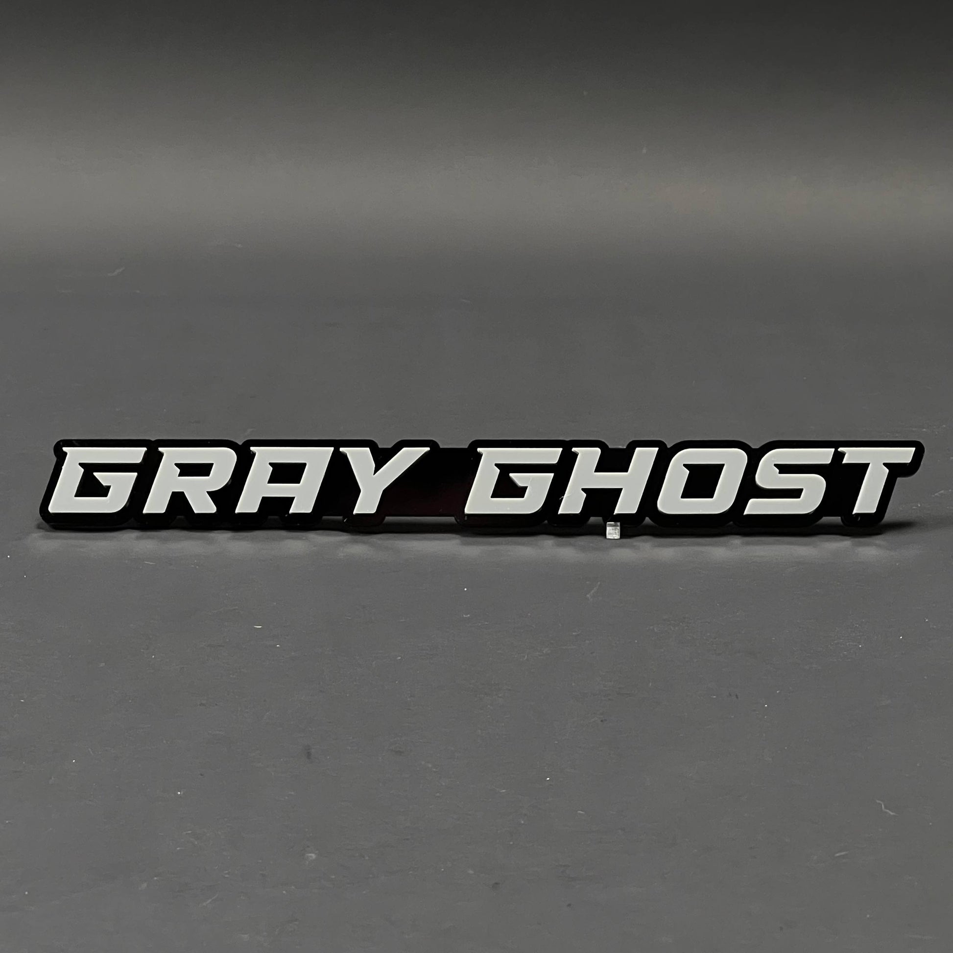 1PC GRAY GHOST 3D Acrylic Badge - Car Truck Emblem Fender Tailgate Trunk Sticker