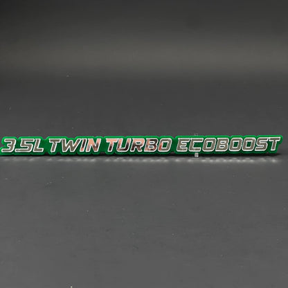 1PC 3.5L TWIN TURBO ECOBOOST 3D Acrylic Badge - Car Truck Emblem Fender Sticker