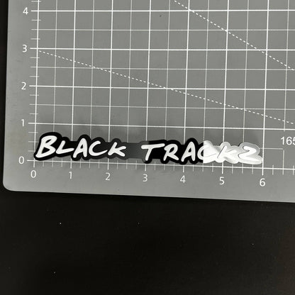1PC BLACK TRACKZ 3D Acrylic Badge - Car Truck Emblem Fender Sticker