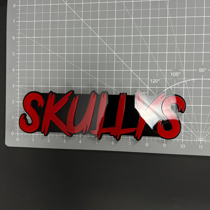 1PC SKULLYS 3D Acrylic Badge - Car Truck Emblem Fender Tailgate Trunk Sticker