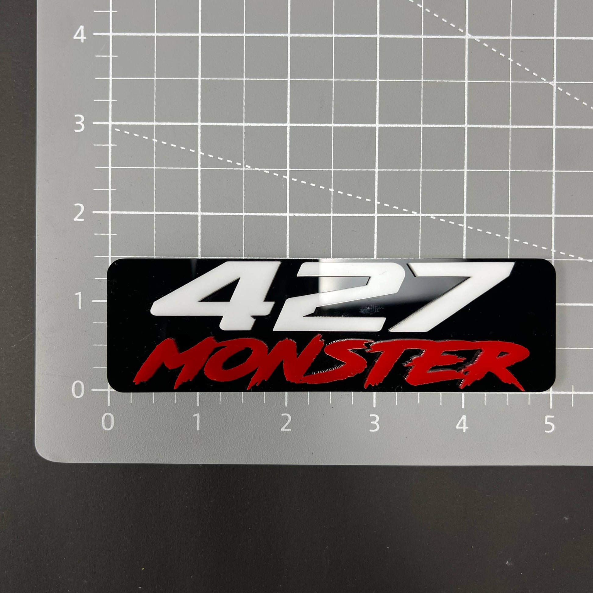 1PC 427 MONSTER 3D Acrylic Badge - Car Truck Emblem Fender Sticker