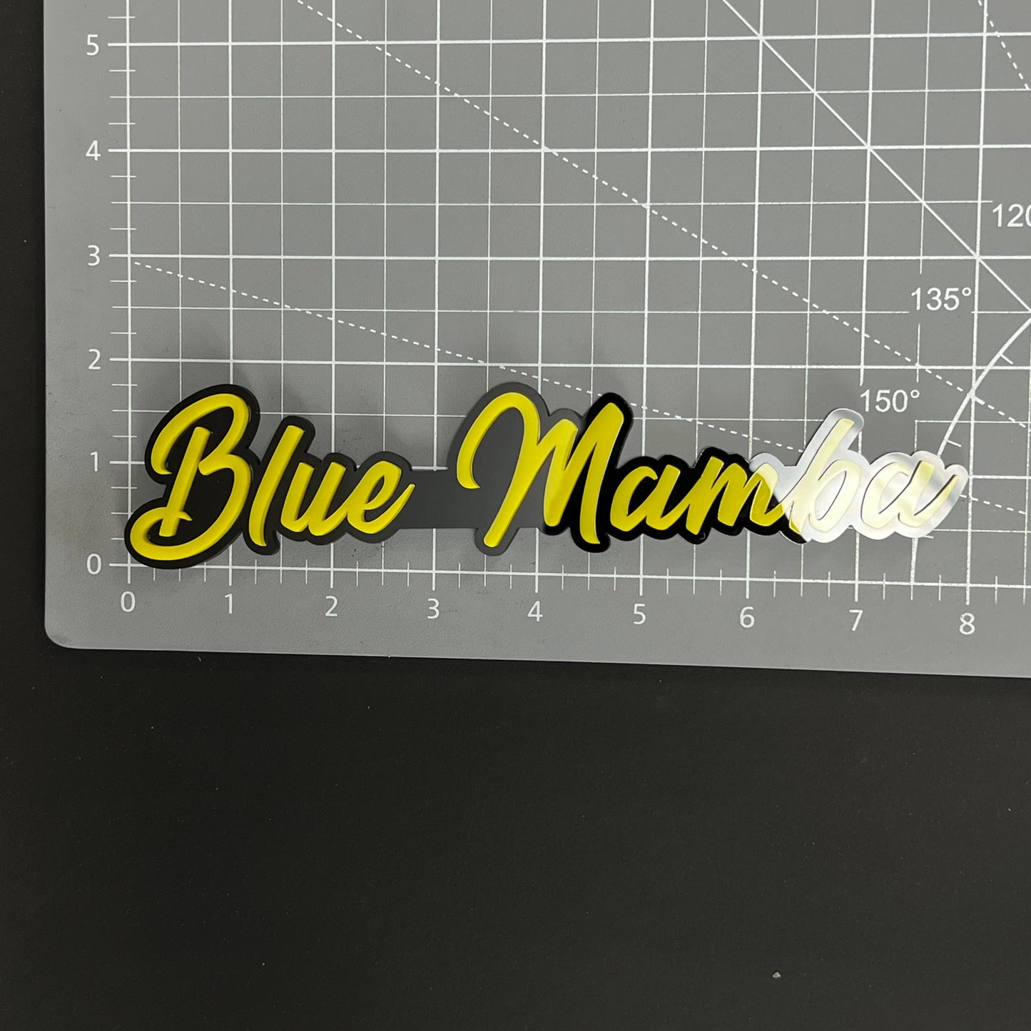 1PC Blue Mamba 3D Acrylic Badge - Car Truck Emblem Fender Tailgate Trunk Sticker