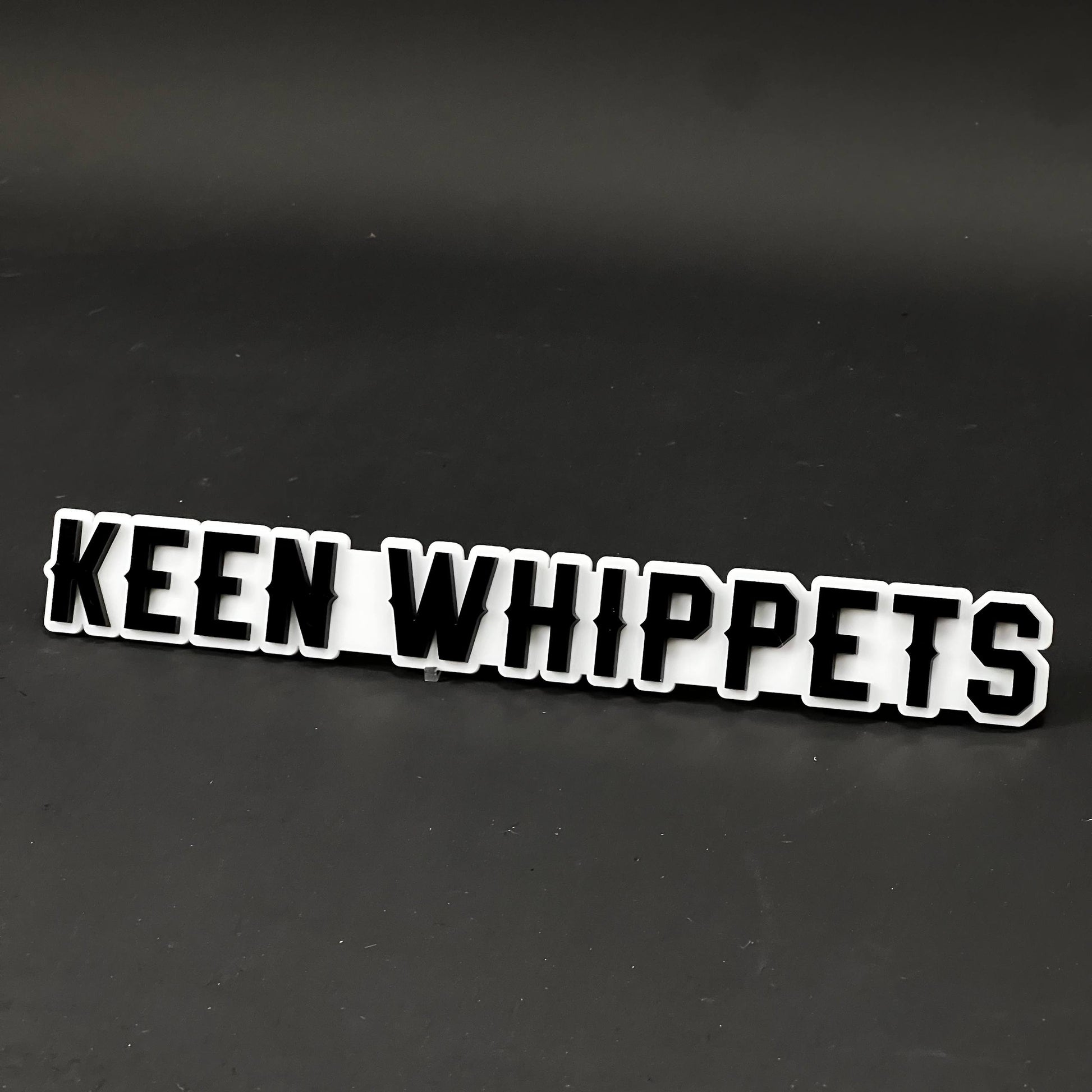 1PC KEEN WHIPPETS 3D Acrylic Badge - Car Truck Emblem Fender Sticker
