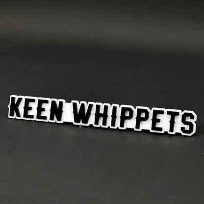 1PC KEEN WHIPPETS 3D Acrylic Badge - Car Truck Emblem Fender Sticker