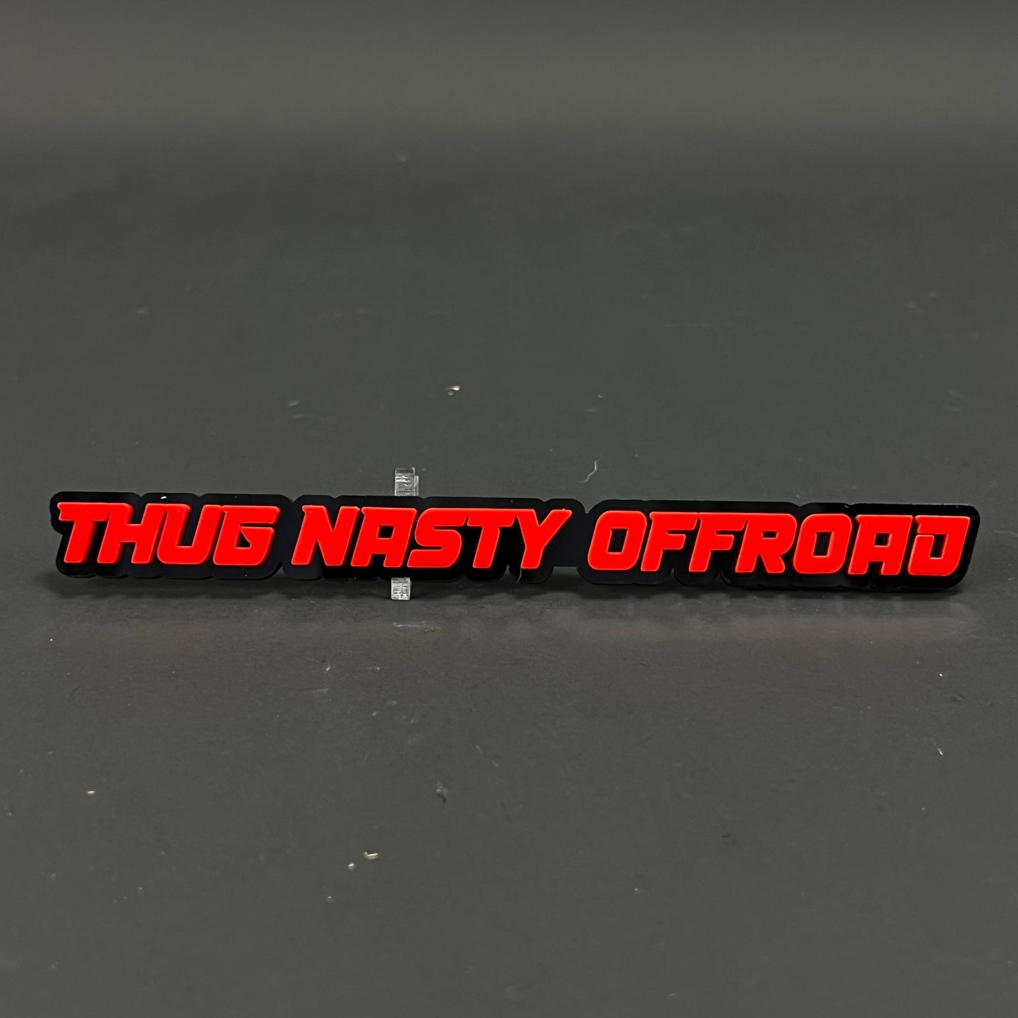 1PC THUG NASTY OFFROAD Red 3D Acrylic Badge - Car Truck Emblem Fender Sticker