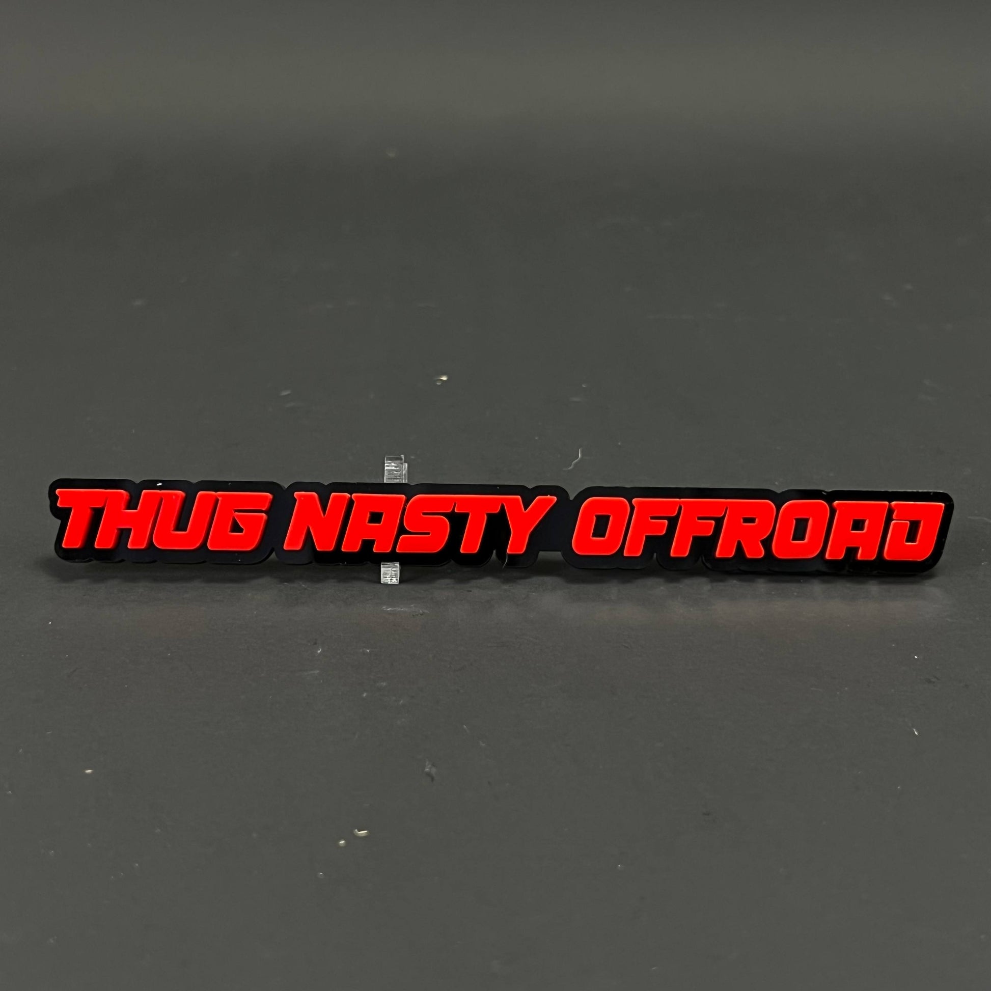 1PC THUG NASTY OFFROAD Red 3D Acrylic Badge - Car Truck Emblem Fender Sticker