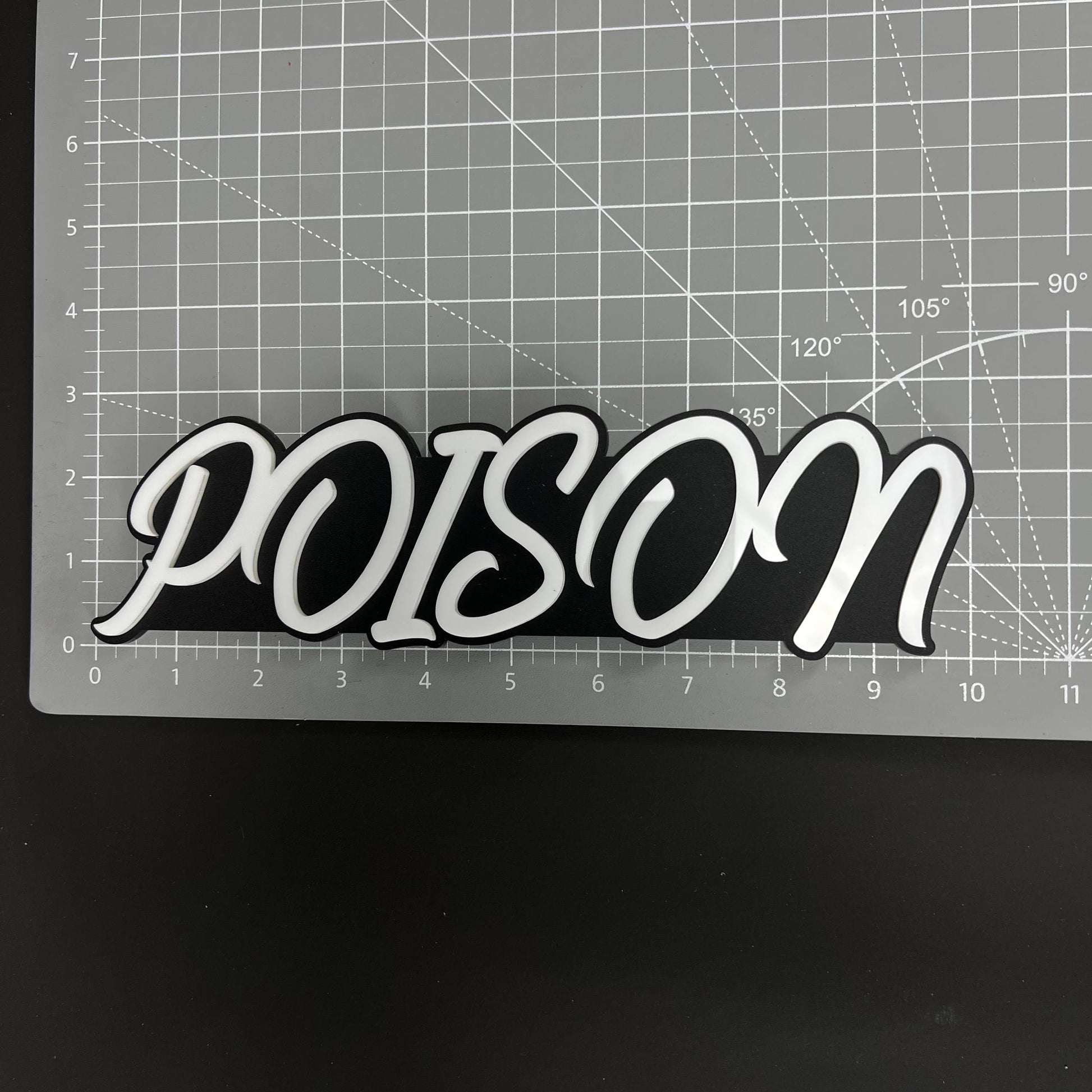 1PC POISON 3D Acrylic Badge - Car Truck Emblem Fender Tailgate Trunk Sticker