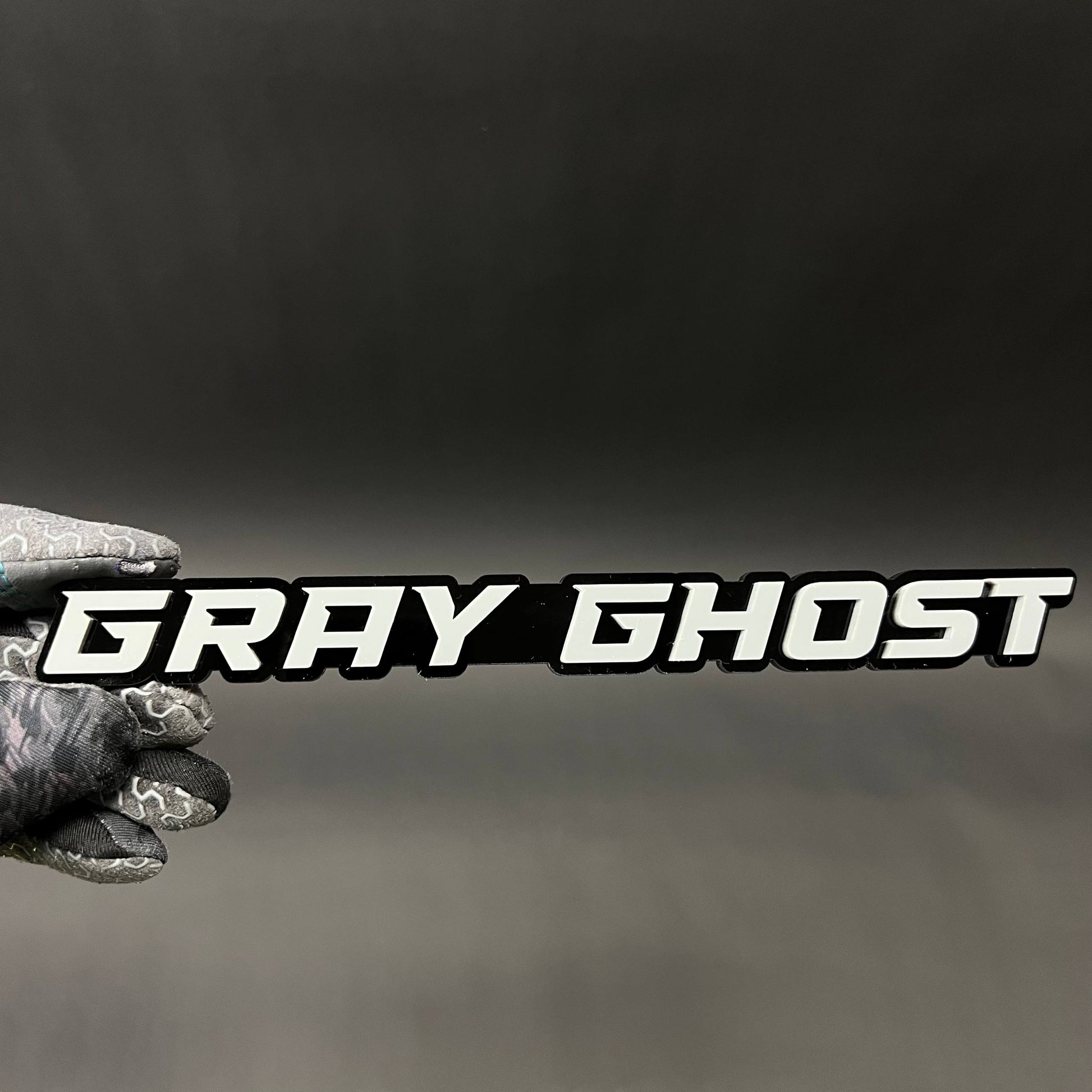 1PC GRAY GHOST 3D Acrylic Badge - Car Truck Emblem Fender Tailgate Trunk Sticker