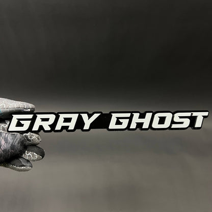 1PC GRAY GHOST 3D Acrylic Badge - Car Truck Emblem Fender Tailgate Trunk Sticker