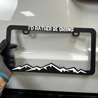 1PC I'D RATHER BE SKIING 3D Acrylic Badge - Car Truck Emblem Fender Sticker