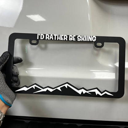 1PC I'D RATHER BE SKIING 3D Acrylic Badge - Car Truck Emblem Fender Sticker