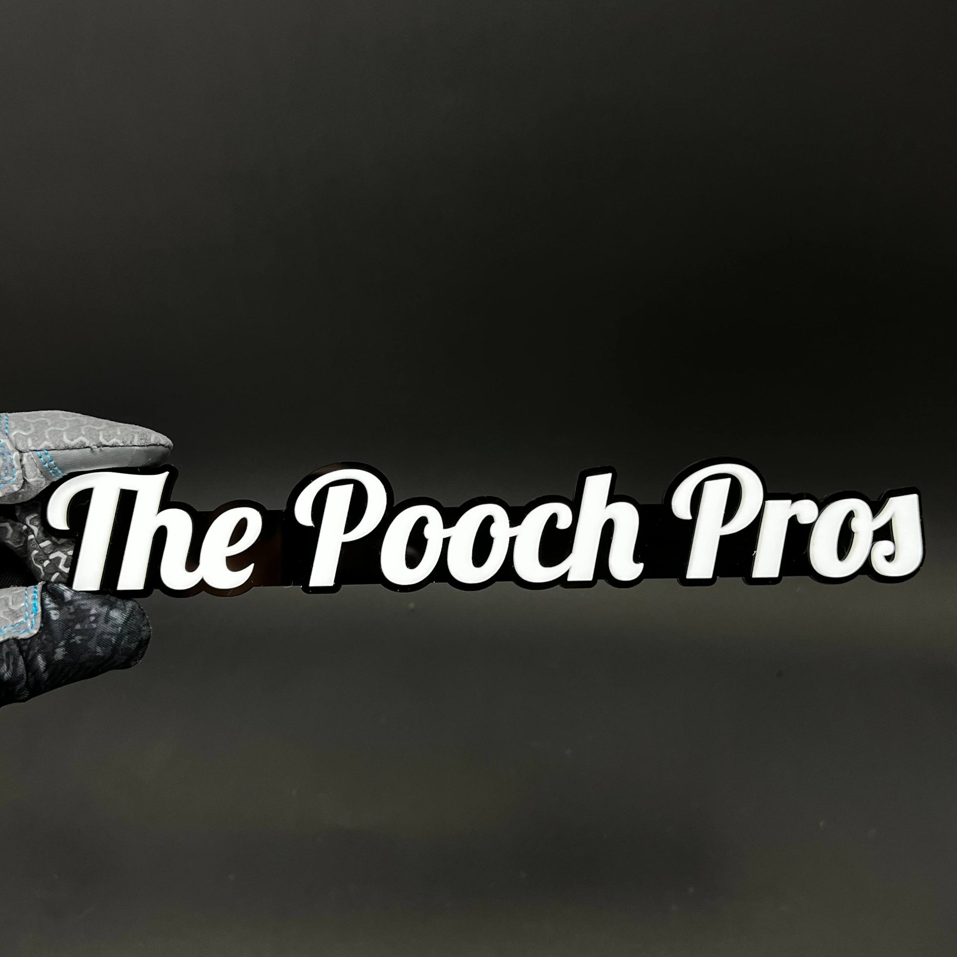 1PC The Pooch Pros 3D Acrylic Badge - Car Truck Emblem Fender Sticker