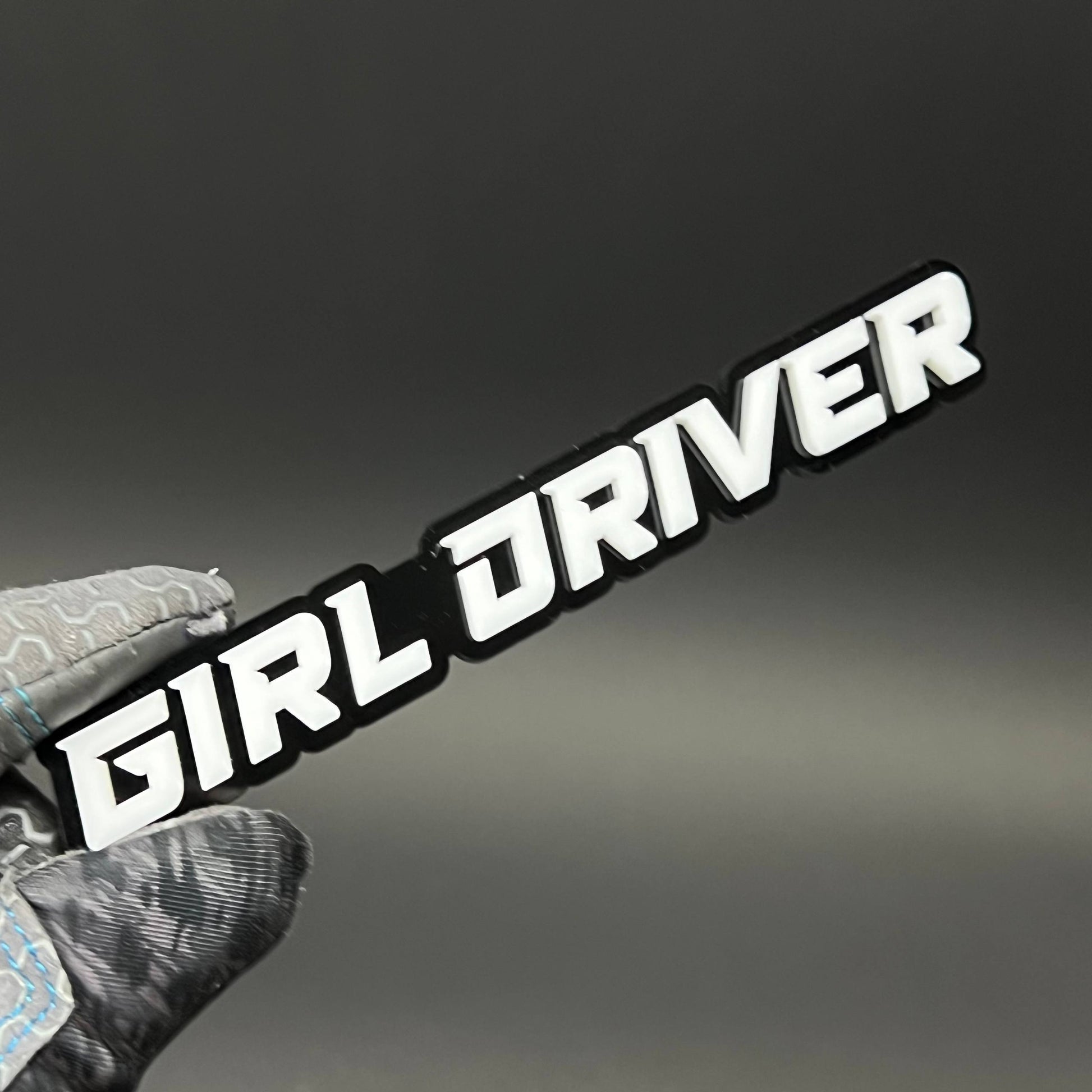 1PC GIRL DRIVER 3D Acrylic Badge - Car Truck Emblem Fender Sticker