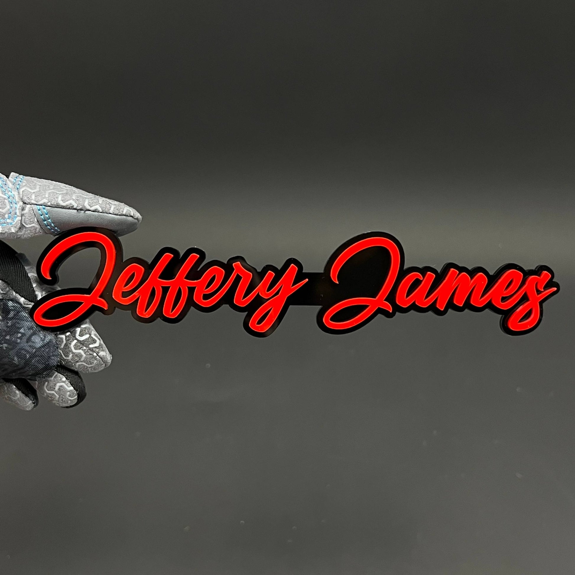 1PC Jeffery James 3D Acrylic Badge - Car Truck Emblem Fender Sticker