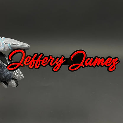1PC Jeffery James 3D Acrylic Badge - Car Truck Emblem Fender Sticker
