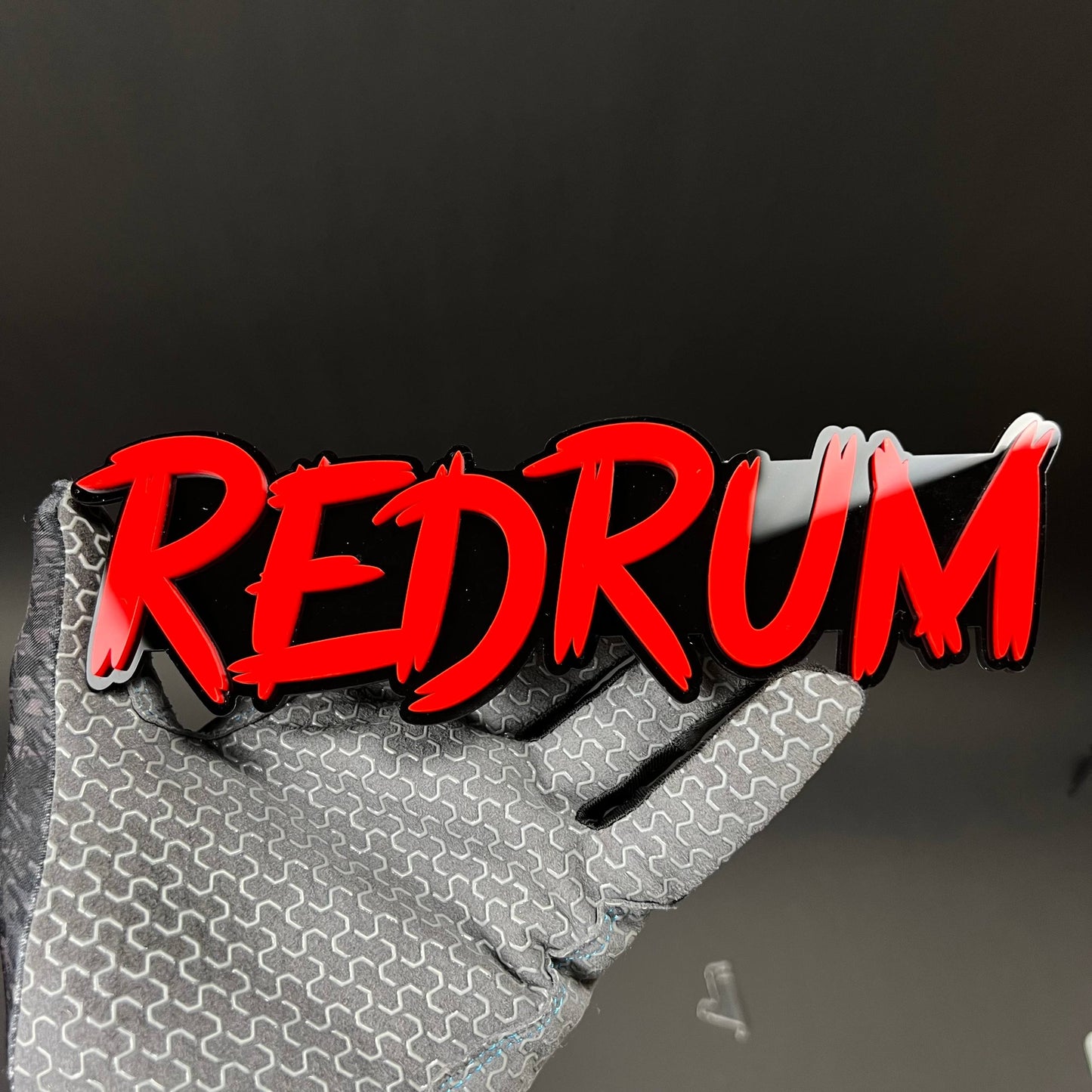1PC REDRUM 3D Acrylic Badge - Car Truck Emblem Fender Tailgate Trunk Sticker