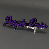 1PC Purple Rain 3D Acrylic Badge - Car Truck Emblem Fender Sticker