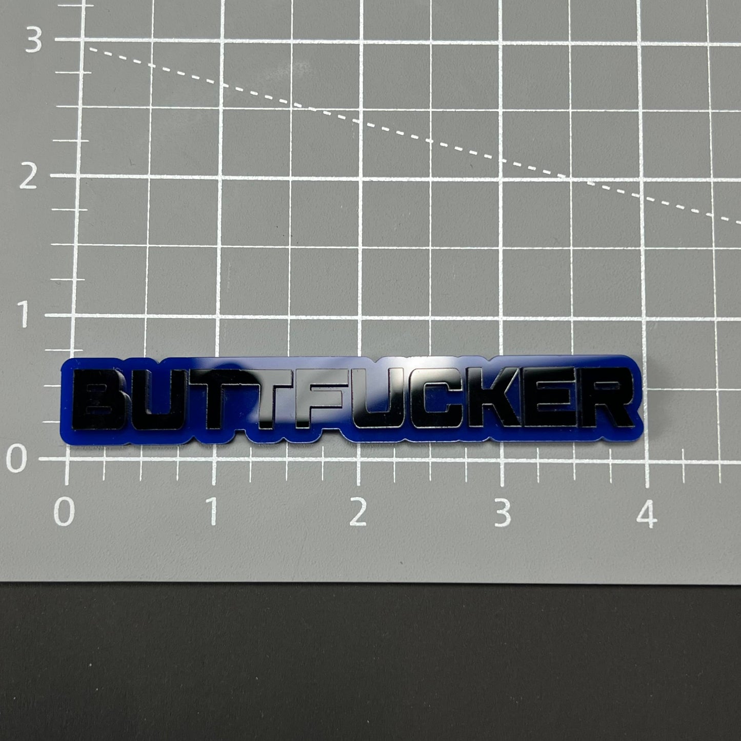 1PC BUTTFUCKER 3D Acrylic Badge - Car Truck Emblem Fender Tailgate Trunk Sticker