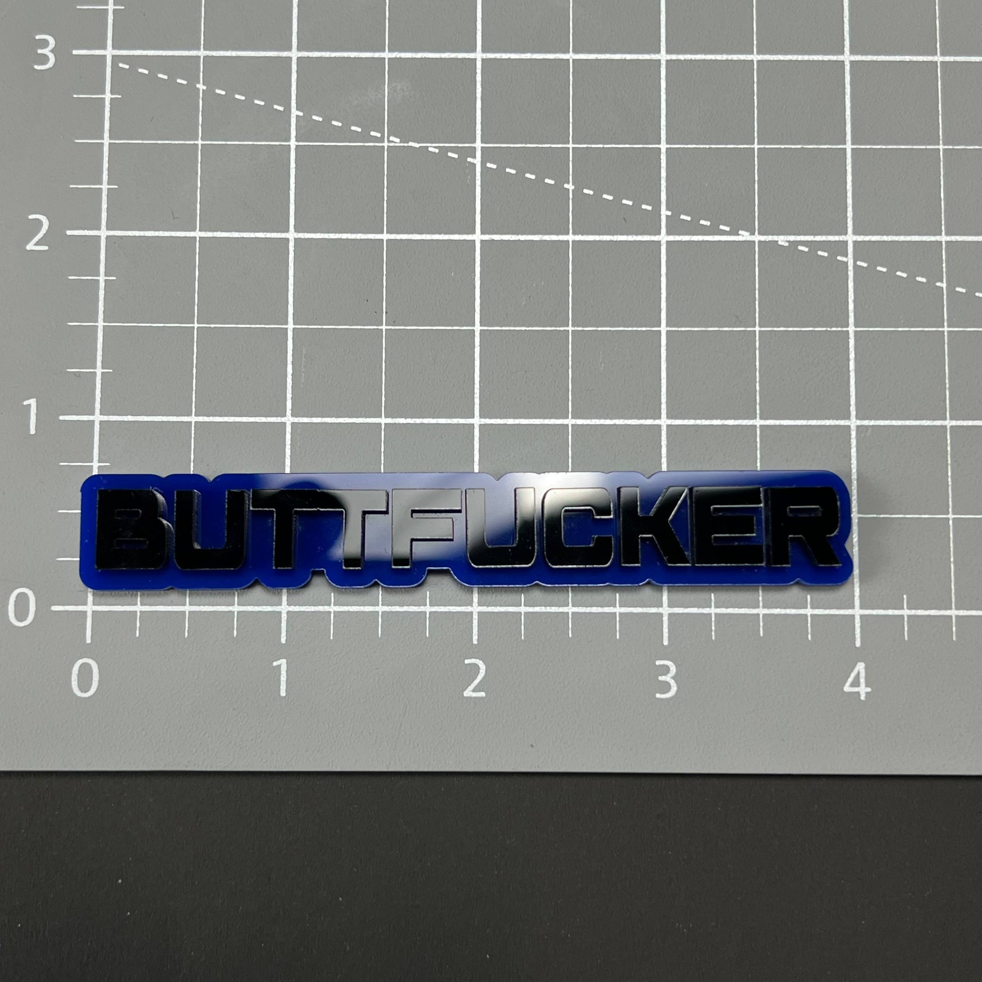 1PC BUTTFUCKER 3D Acrylic Badge - Car Truck Emblem Fender Tailgate Trunk Sticker