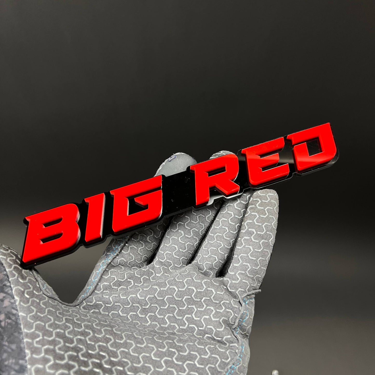 1PC BIG RED 3D Acrylic Badge - Car Truck Emblem Fender Tailgate Trunk Sticker