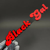 1PC Black Gal 3D Acrylic Badge - Car Truck Emblem Fender Tailgate Trunk Sticker