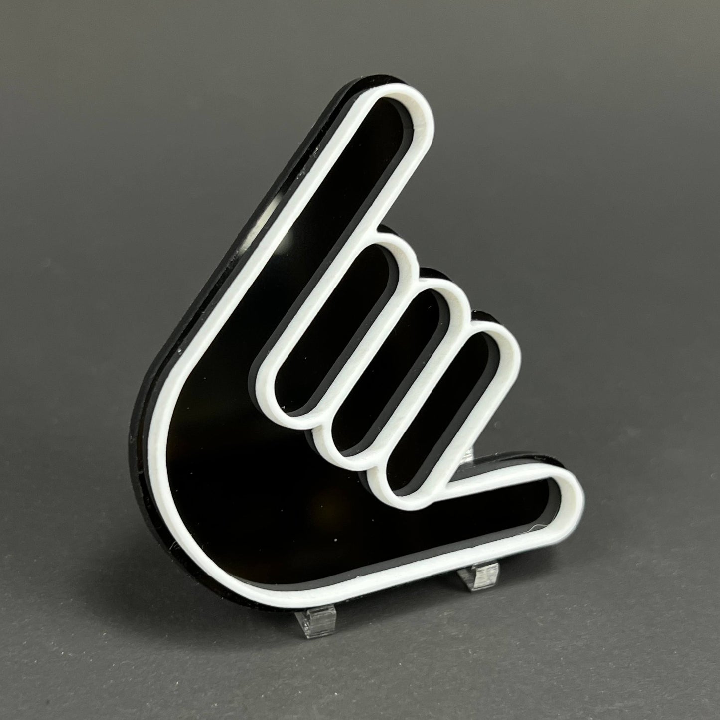 1PC Shaka Hand 3D Acrylic Badge - Car Truck Emblem Fender Tailgate Trunk Sticker