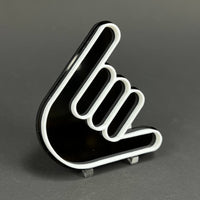 1PC Shaka Hand 3D Acrylic Badge - Car Truck Emblem Fender Tailgate Trunk Sticker