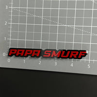 1PC PAPA SMURF 3D Acrylic Badge - Car Truck Emblem Fender Tailgate Trunk Sticker