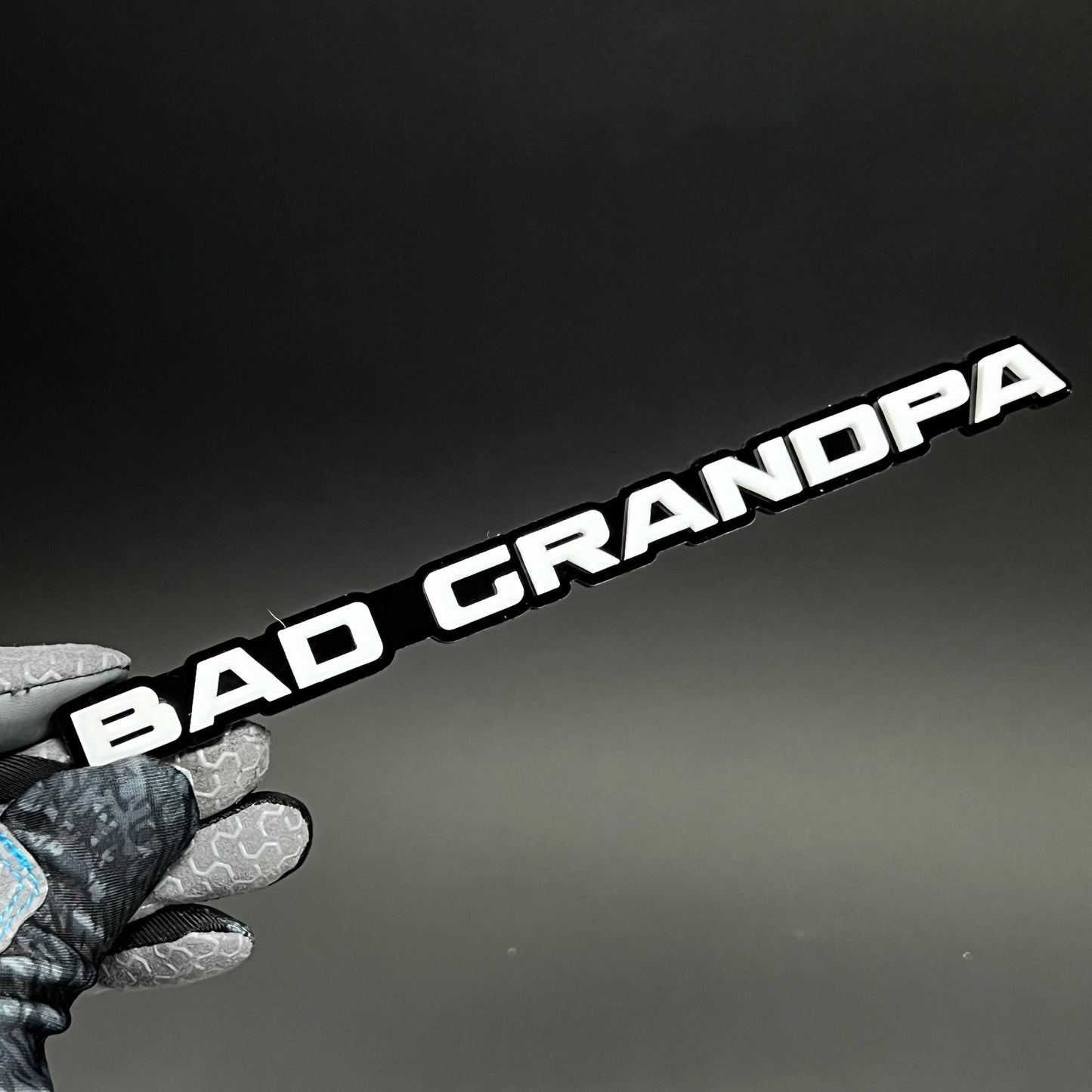 1PC BAD GRANDPA 3D Acrylic Badge - Car Truck Emblem Fender Sticker