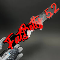 1PC FatBetty 52 3D Acrylic Badge - Car Truck Emblem Fender Sticker