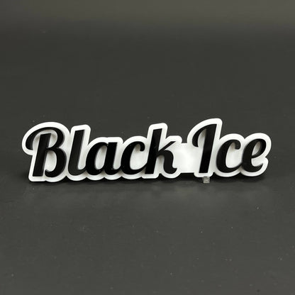 1PC Black Ice 3D Acrylic Badge - Car Truck Emblem Fender Tailgate Trunk Sticker