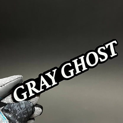 1PC GRAY GHOST 3D Acrylic Badge - Car Truck Emblem Fender Tailgate Trunk Sticker