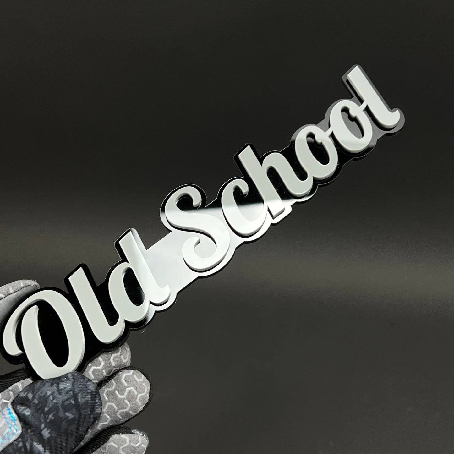 1PC Old School 3D Acrylic Badge - Car Truck Emblem Fender Tailgate Trunk Sticker