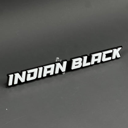 1PC Indian Black 3D Acrylic Badge - Car Truck Emblem Fender Tailgate Trunk Sticker