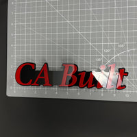 1PC CA Built 3D Acrylic Badge - Car Truck Emblem Fender Tailgate Trunk Sticker