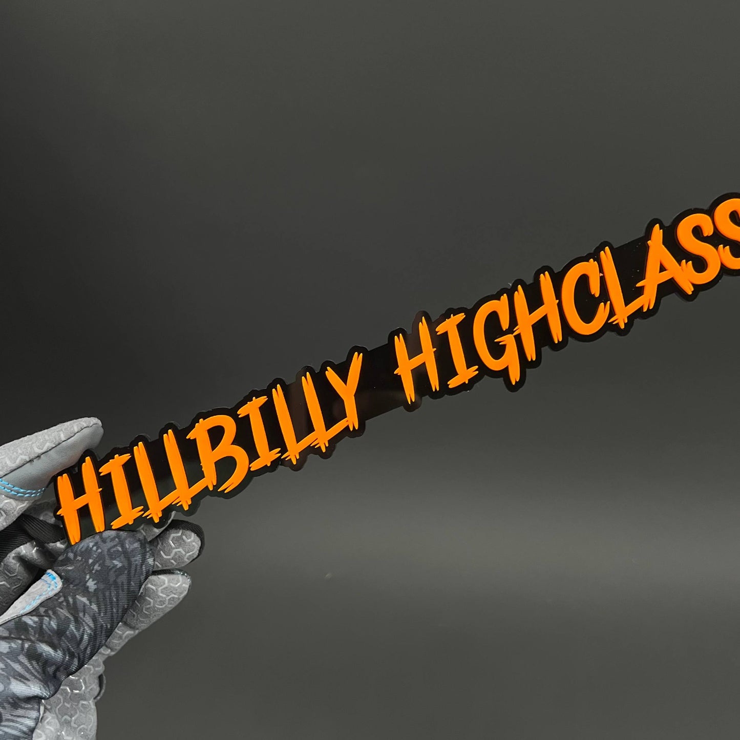 1PC HILLBILLY HIGHCLASS 3D Acrylic Badge - Car Truck Emblem Fender Sticker