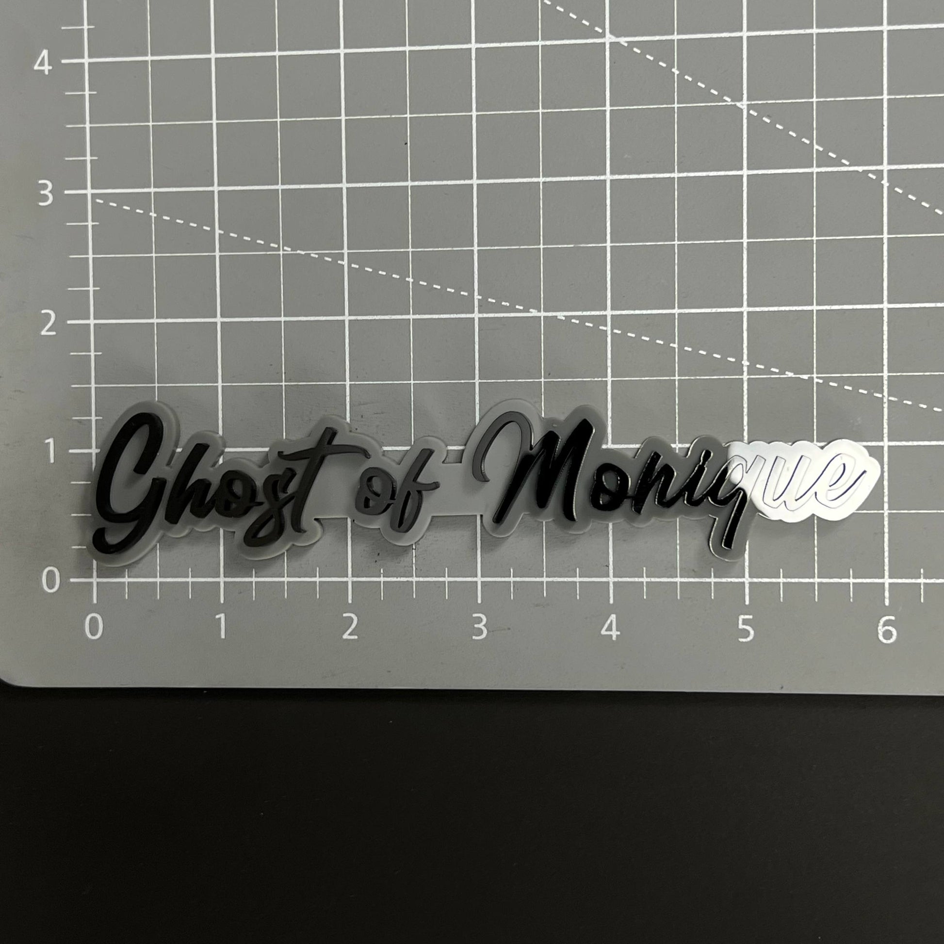 1PC Ghost of Monique 3D Acrylic Badge - Car Truck Emblem Fender Sticker