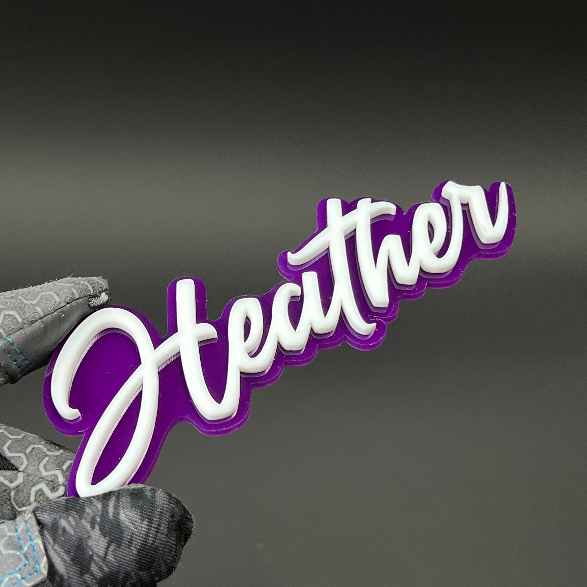 1PC Heather 3D Acrylic Badge - Car Truck Emblem Fender Tailgate Trunk Sticker
