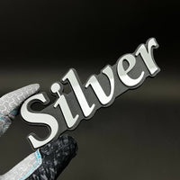 1PC Silver 3D Acrylic Badge - Car Truck Emblem Fender Tailgate Trunk Sticker