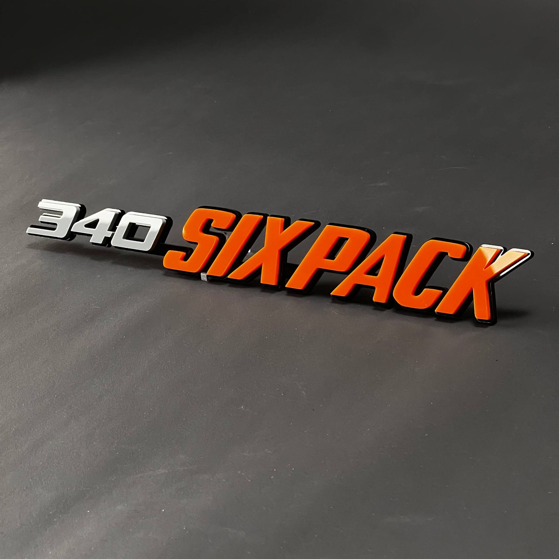 1PC 340 SIXPACK 3D Acrylic Badge - Car Truck Emblem Fender Sticker