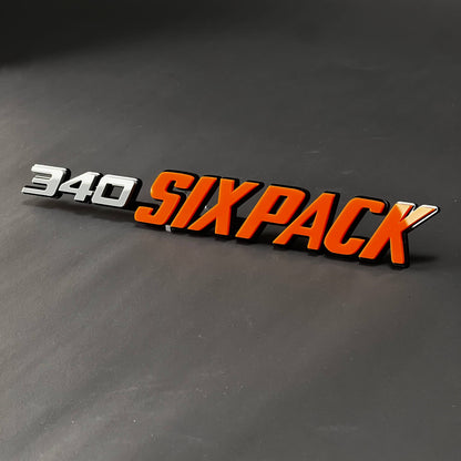 1PC 340 SIXPACK 3D Acrylic Badge - Car Truck Emblem Fender Sticker