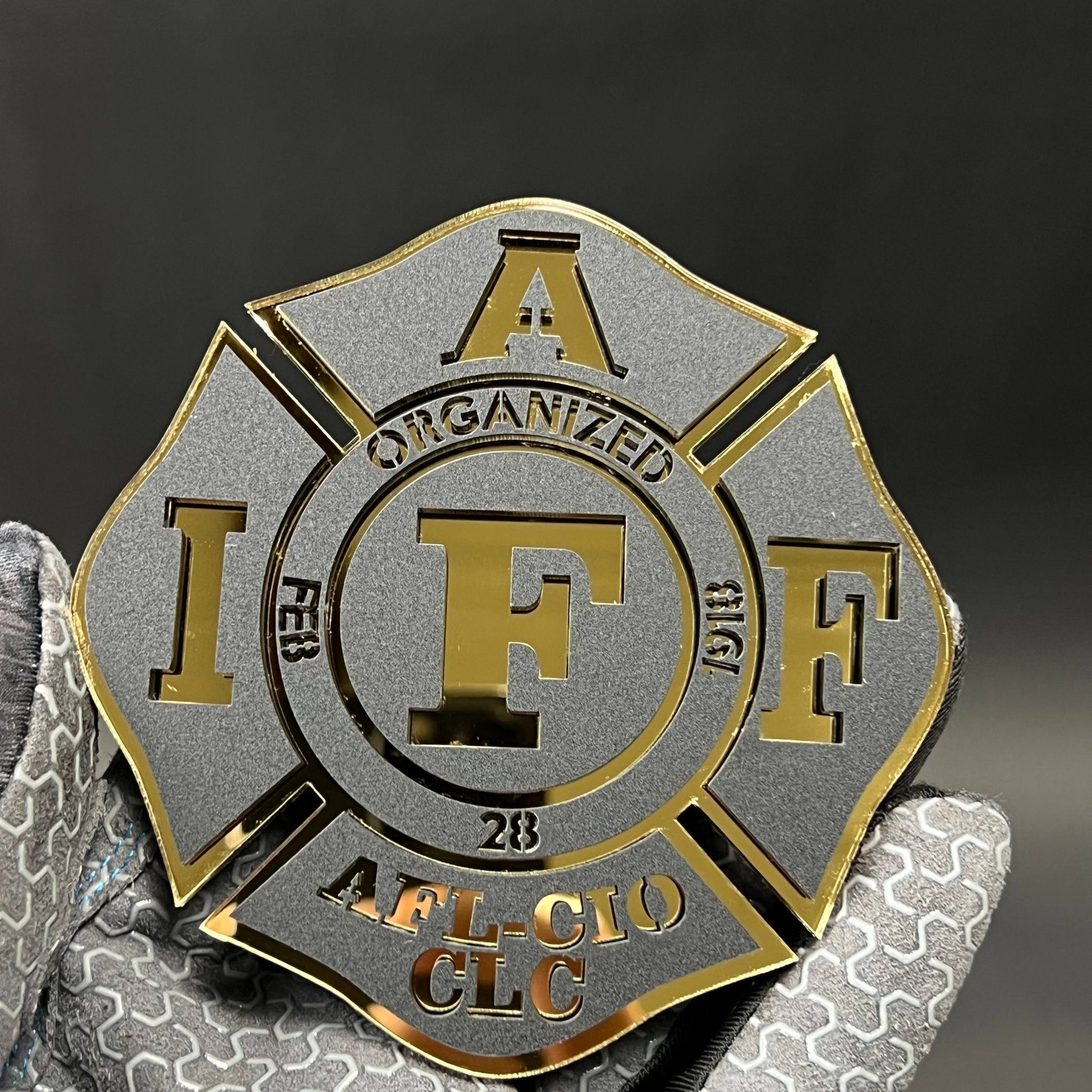 1PC IAFF 3D Acrylic Badge - Car Truck Emblem Fender Tailgate Trunk Sticker